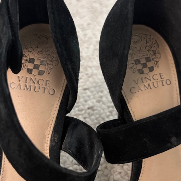 Vince Camuto Black Suede Heels - Picture 3 of 6